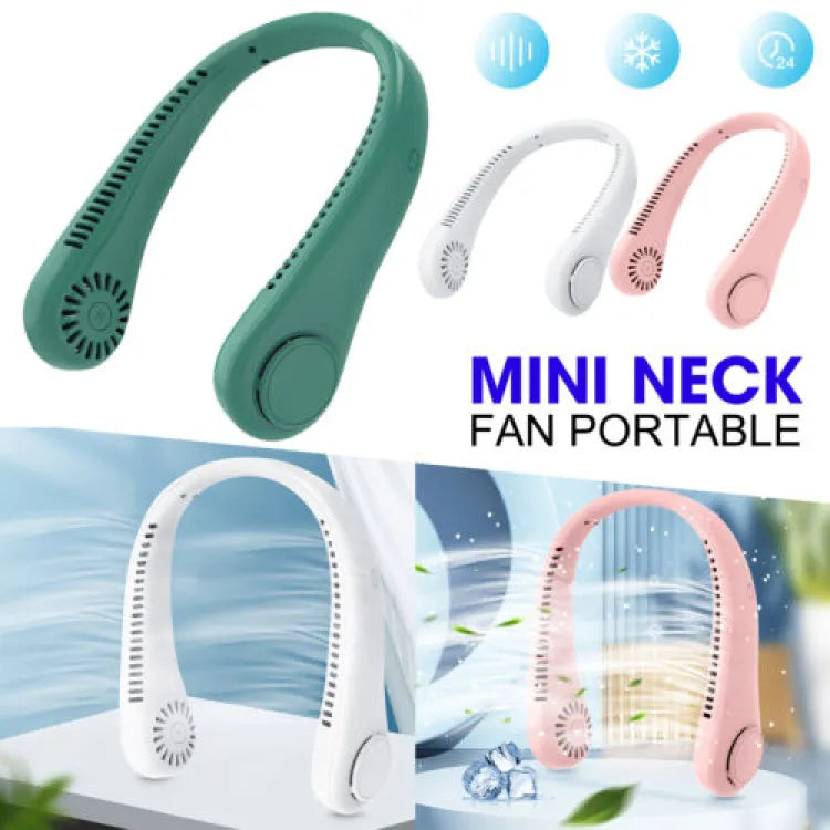 Portable Neck Fan Air Cooler & Purifier… Adjustable 3 Speed And Rechargeable 6 Hours Battery Timing (random Color)